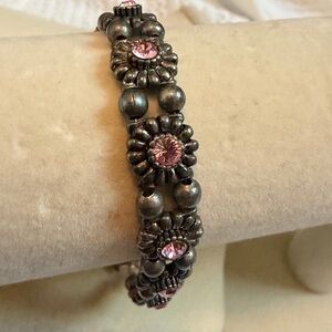 Elegant Floral Pink Bracelet